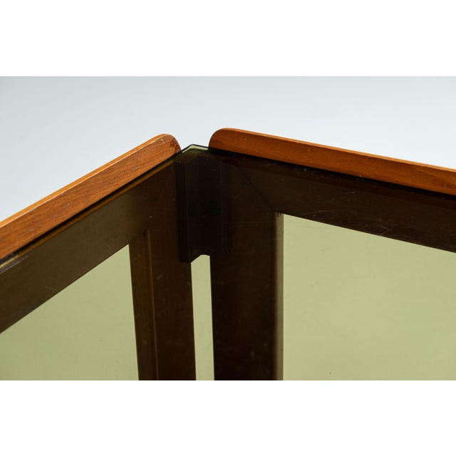 Vintage Coffee Table with Smoke Glass Top by Afra & Tobia Scarpa, 1970s For Sale - Image 10 of 12