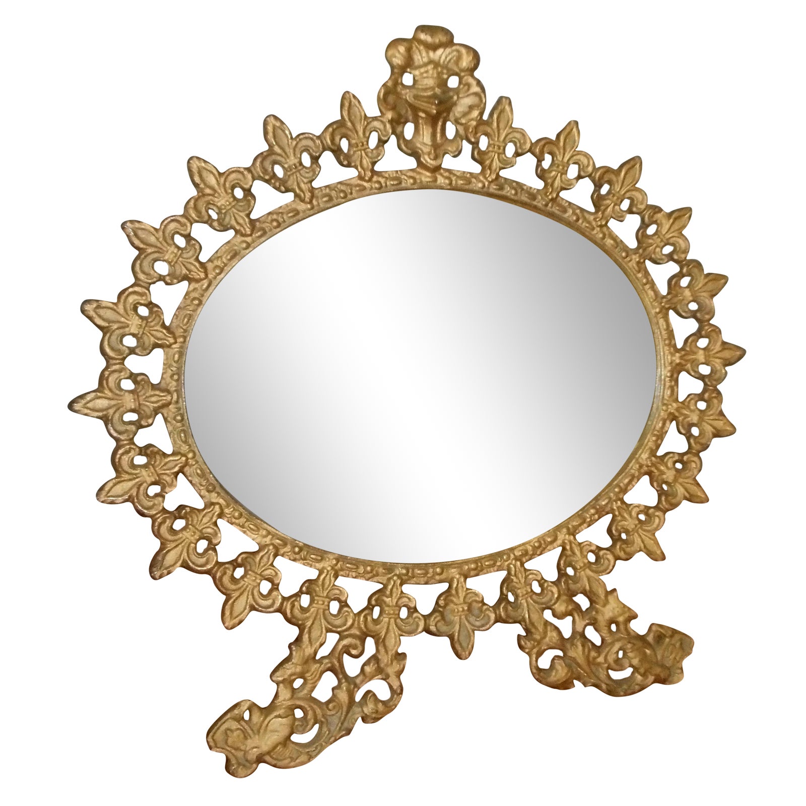 Vintage Standing Gilt Vanity Mirror Chairish Shop for vanity mirrors in mirrors.