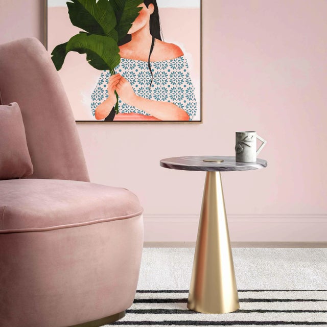 Addyson Marble Side Table For Sale In Los Angeles - Image 6 of 7