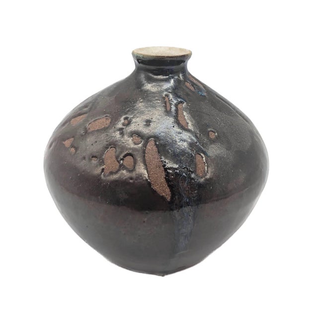Paul Soldner 1975 Artist Signed Glazed Stoneware Bud Vase For Sale - Image 4 of 11