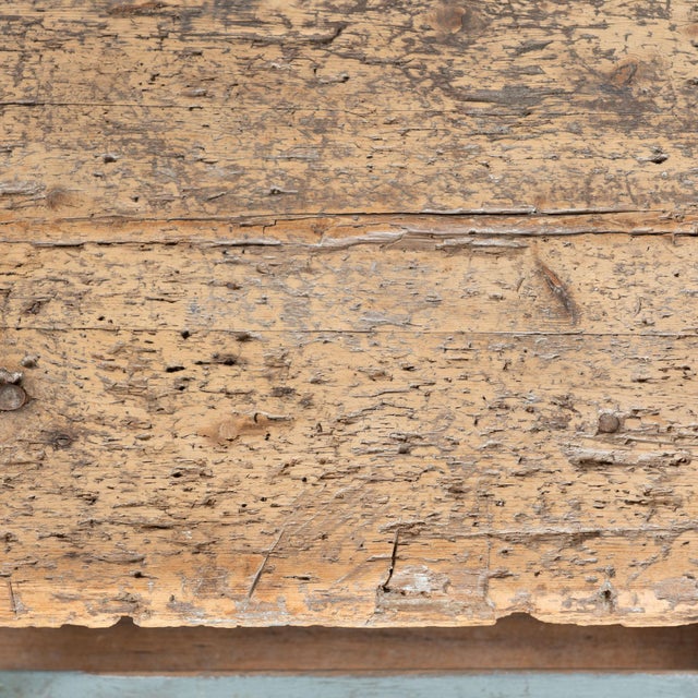 Wood 19th Century Rustic Hungarian Long Work Table For Sale - Image 7 of 17