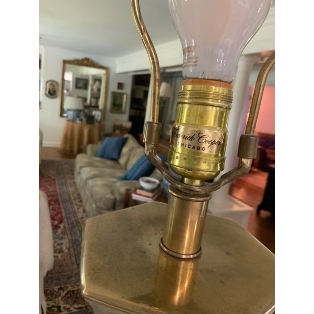 Frederick Cooper Brass Ginger Jar Lamp — Patinated Mid CenturyVintage Classic for Palm Beach Regency, Grandmillennial, Cottage Core - See Pics! For Sale - Image 9 of 9