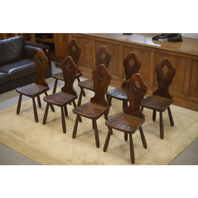 Vintage Monastery Chairs, 1950s, Set of 8 For Sale - Image 6 of 12