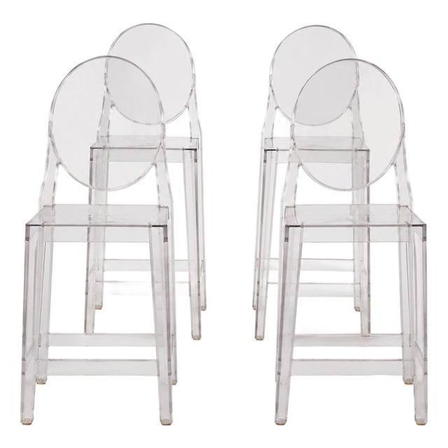 Kartell One More Stool by Philippe Starck, Set of 4 For Sale