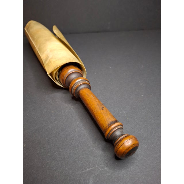 Antique 19th C Megillat Esther Parchment Scroll Ashkenazi Script Wood Roller For Sale In Boston - Image 6 of 17