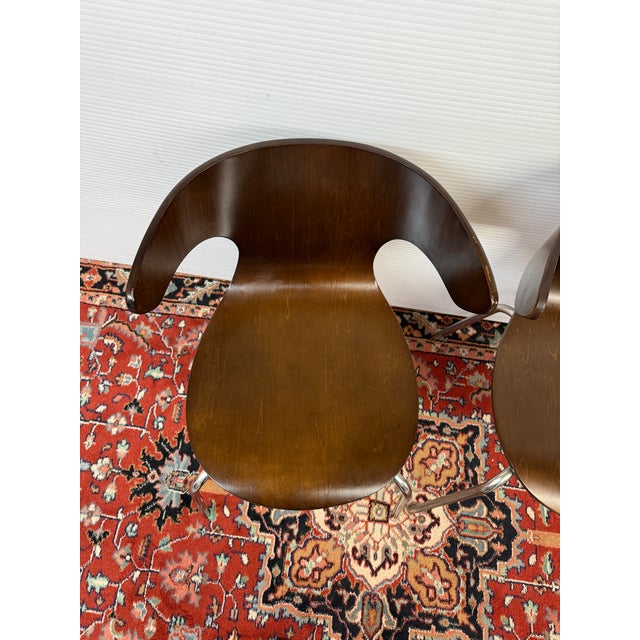 2010s West Elm Mod Wrap Dining Chairs, Pair For Sale - Image 5 of 12