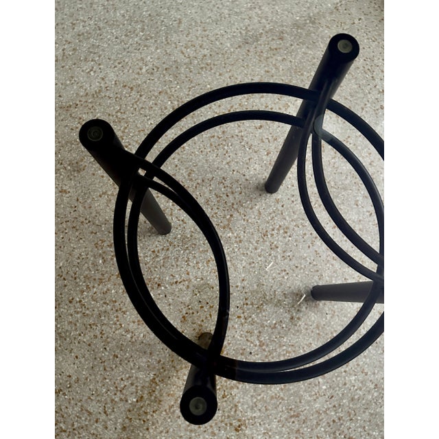 Relocation Super Sale! Classic 1980s Tubular Metal and Tinted Glass Table For Sale - Image 9 of 10