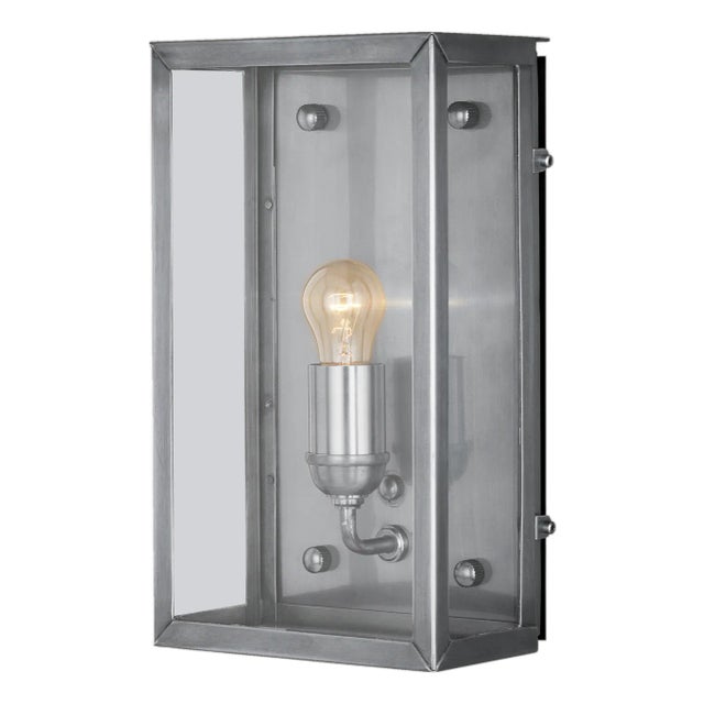 Currey & Company Royster Silver Outdoor Wall Sconce For Sale