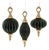 Glittered Folded Paper Ornaments (Set of 6) For Sale