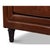 Animal Skin English Rolled Arm Leather Sofa in Chestnut Brown For Sale - Image 7 of 9