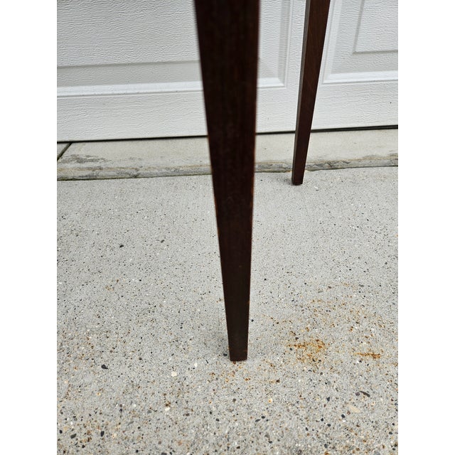Georgian Square Mahogany Flip Top Console Game Table For Sale - Image 12 of 16