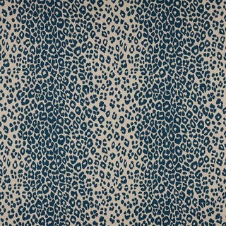 Sample- Schumacher Iconic Leopard Fabric in ink/Natural For Sale