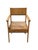 Brown Art Deco Dutch Oak Armchair by J.A. Muntendam for L.O.V. Oosterbeek, 1920s For Sale - Image 8 of 12