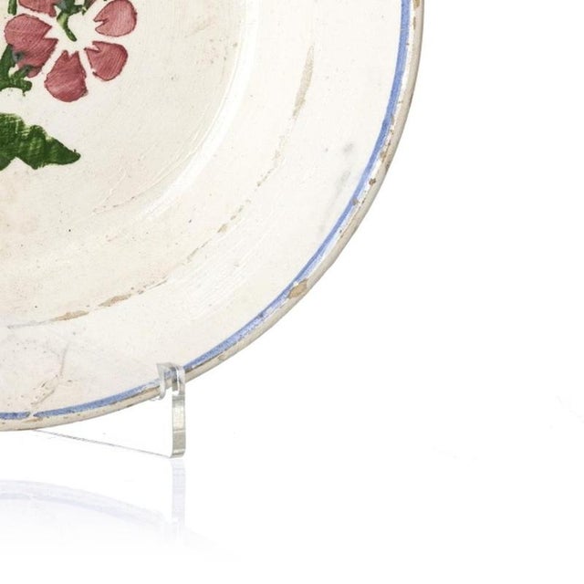 Talking Plate in Earthenware from Coimbra or Alcobaça For Sale - Image 5 of 6