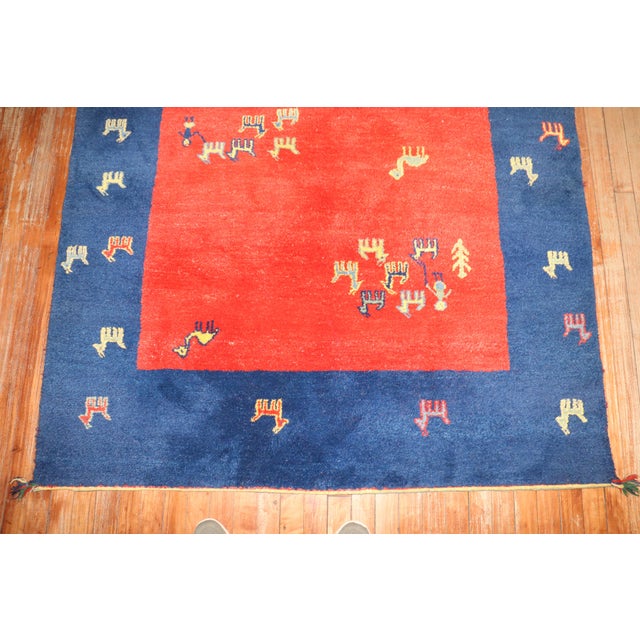 Square Gabbeh, 4'10'' X 4'10'' For Sale - Image 4 of 8