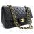Chanel Timeless/Classic double Flap 10" shoulder bag in Black , CC Logo, Vintage For Sale - Image 16 of 18