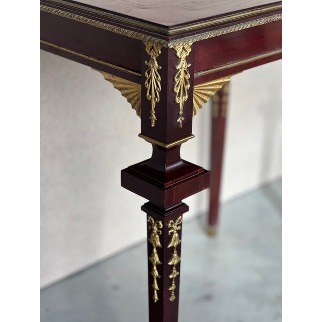 Late 19th Empire Style Rectangular Coffee or Side Table in François Linke Style For Sale - Image 6 of 11