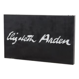 Vintage Elizabeth Arden Wooden Sign For Sale