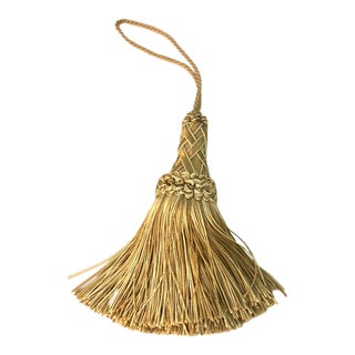 Samuel & Sons Gold Melange Orsay Silk Key Tassel For Sale