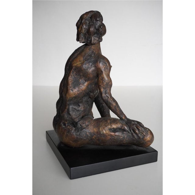 Agenore Fabbri, Seated Female Nude, 1980s, Bronze, in Very Good conditions. Designed 1980 to 1989 This piece has an...