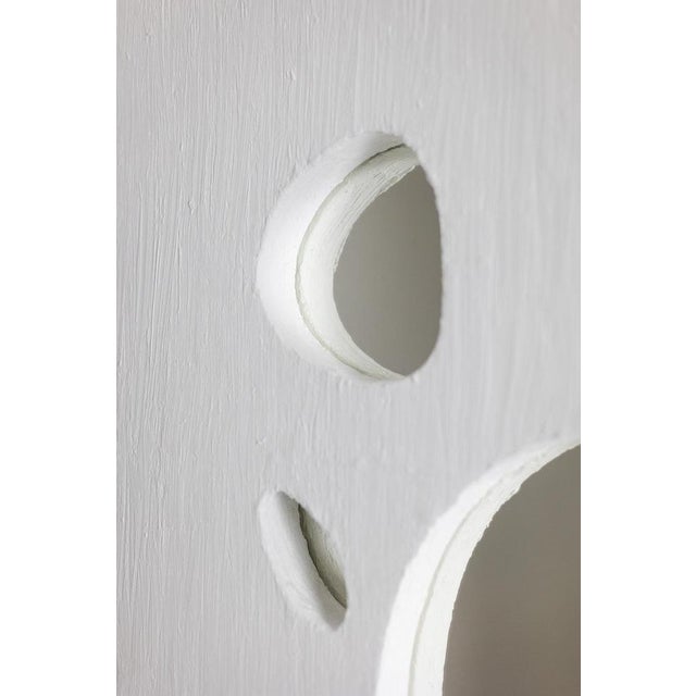 Small White Plaster Mirror For Sale - Image 4 of 10