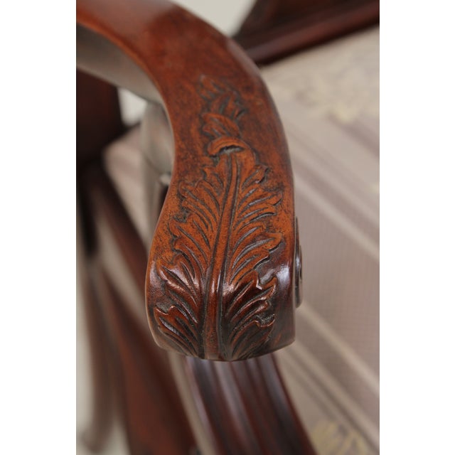 Set of 6 Maitland Smith Chippendale Mahogany Dining Room Chairs For Sale - Image 10 of 18