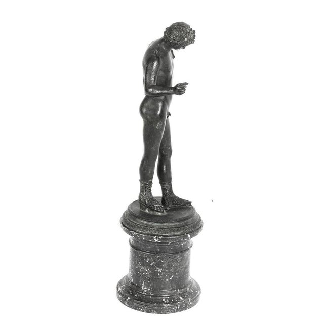 Grand Tour Patinated Bronze Figure of Narcissus, 1870s For Sale - Image 6 of 10