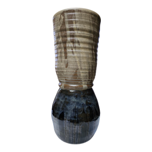 Vintage Double Section Studio Pottery Tall Vase