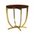 The table captures sculptural grace and timeless sophistication. Its round top is crafted from rich figured crotch...