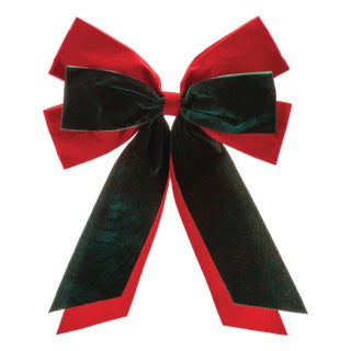 Double Bow Ornament (Set of 2) For Sale
