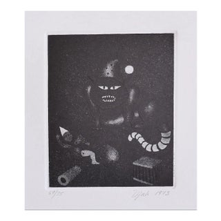 Zivko Djak, Dreamy, Etching, 1973 For Sale