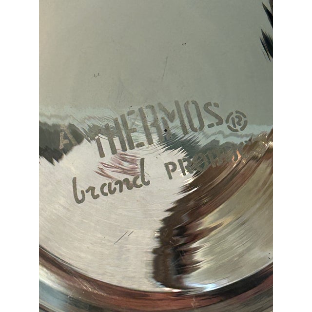 Silver 1940s Art Deco Sheffield Silver Plate Ice Bucket With Original Thermos Glass Liner For Sale - Image 8 of 11