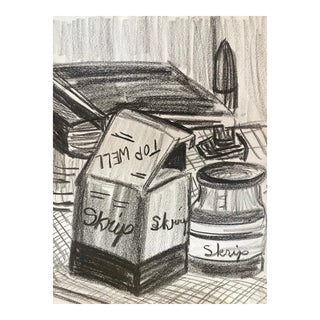 1950s Virginia Spencer Desk Still Life Drawing For Sale