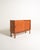 Teak sideboard with sliding door, internal shelf, and four side drawers. Metal and black Bakelite handles. Scandinavian...
