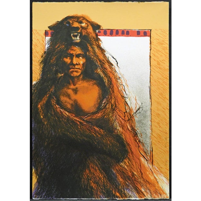 "Bear Medicine" Original Limited Edition Lithograph by Larry Fodor Hand signed, numbered & titled by the artist Paper...
