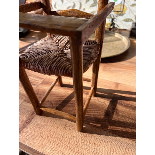 1970s Miniature Wooden and Wicker Students School Desk Plant Holder/Decorative Item For Sale In Atlanta - Image 6 of 7