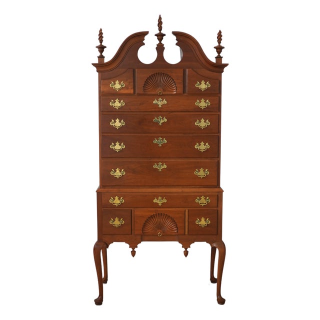 Stickley Cherry New England Queen Anne Highboy For Sale