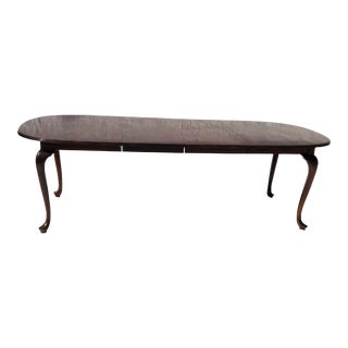 90's Ethan Allen Queen Anne Solid Cherry Dining Table For Sale