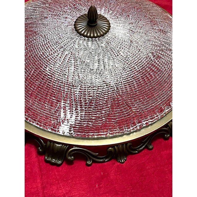 Vintage Plafonnier Ceiling Lamp in Bronze and Brass from Kaiser-Leuchten, 1940s, in Very Good conditions. Designed 1920 to...