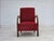Wood Art Deco Danish Armchair in Red Furniture Wool and Beech Wood, 1950s For Sale - Image 7 of 18