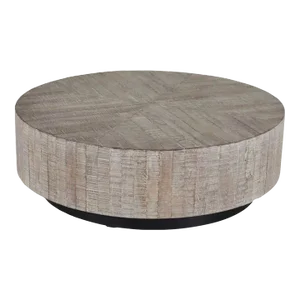 New Gabby Home Colton Coffee Cocktail Table Inlaid Diagonally Cut Charcoal Oak