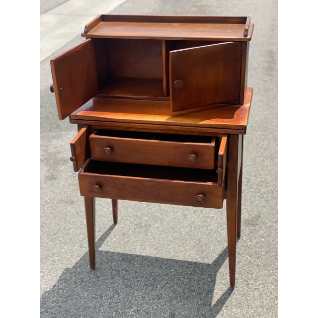 1960s 1960s Vintage Mid Century Danish+Teak Secretary Desk For Sale - Image 5 of 9