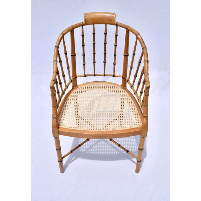 British Colonial Style Vintage Bamboo and Grasscloth Desk Set For Sale - Image 9 of 12