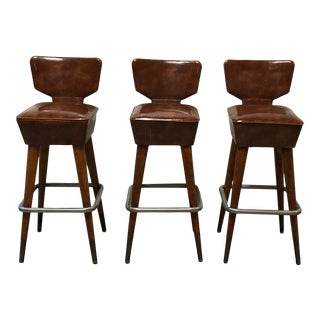 Mid Century Bar Stools - Set of 3 For Sale