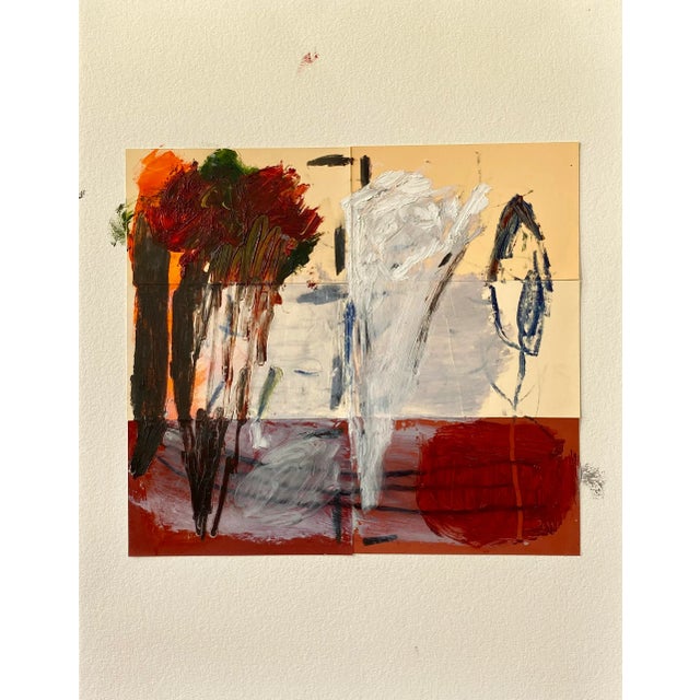 2020s "Botanical Seven" Contemporary Original Abstract Painting on Paper For Sale - Image 5 of 5