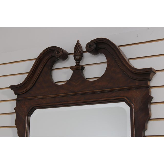 Drexel Heritage Mahogany Chippendale Triple Dresser With Mirror For Sale - Image 13 of 18