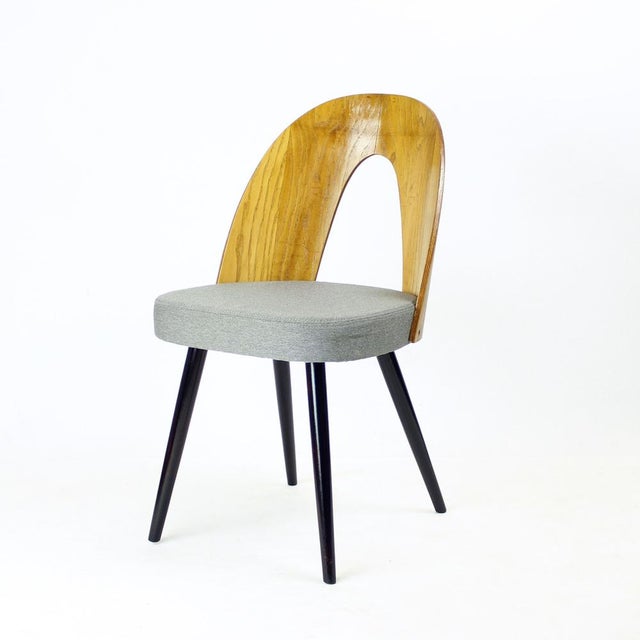 Dining Chairs in Oak & Fabric by Antonin Šuman for Tatra, 1960s, Set of 4 For Sale - Image 17 of 17