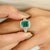 Elevate your jewelry collection with this exquisite 14K white gold Zambian emerald and diamond ring, showcasing an elegant...