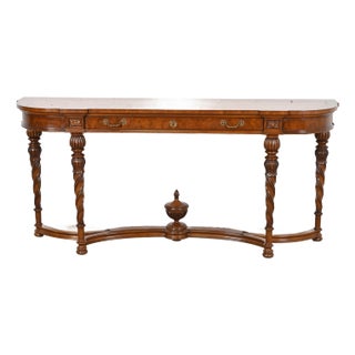 Karges French Regency Louis XVI Burled Walnut Console Table or Server For Sale