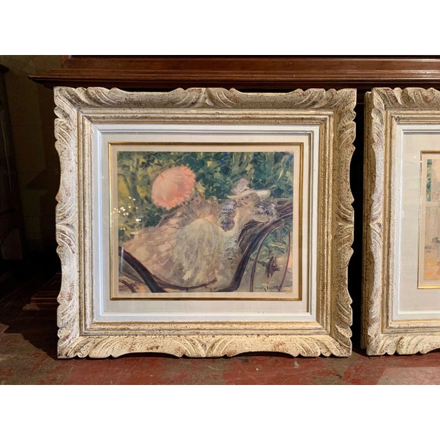 Elegant and romantic, this pair of vintage lithographs showcases the graceful feminine imagery associated with celebrated...